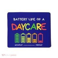 Funny Battery Life Of A Daycare Teacher Appreciation School Meaningful Gift Mousepad thumb 0