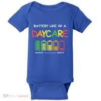 Funny Battery Life Of A Daycare Teacher Appreciation School Meaningful Gift Baby Bodysuit thumb 0