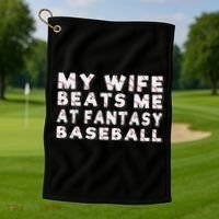 Fantasy Baseball Legend Funny Fantasy Baseball Champion Golf Towel thumb 1