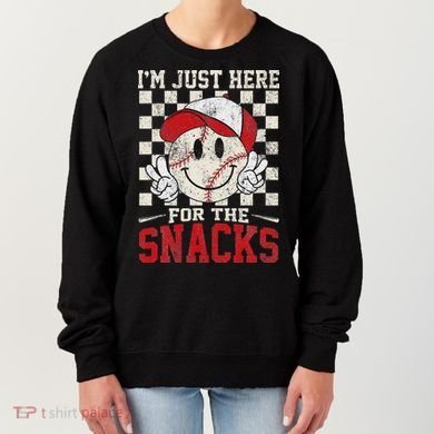 Funny Baseball Lover I'm Just Here For The Snacks Women's Sweatshirt