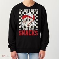 Funny Baseball Lover I'm Just Here For The Snacks Women's Sweatshirt thumb 0