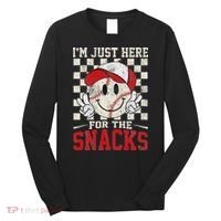 Funny Baseball Lover I'm Just Here For The Snacks Long Sleeve Shirt thumb 0