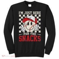 Funny Baseball Lover I'm Just Here For The Snacks Sweatshirt thumb 0