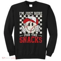 Funny Baseball Lover I'm Just Here For The Snacks Sweatshirt thumb 0