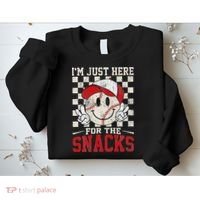 Funny Baseball Lover I'm Just Here For The Snacks Sweatshirt thumb 2