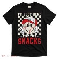 Funny Baseball Lover I'm Just Here For The Snacks T-Shirt thumb 0
