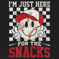 Funny Baseball Lover I'm Just Here For The Snacks Beanie thumb 2