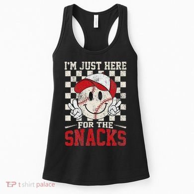 Funny Baseball Lover I'm Just Here For The Snacks Women's Tank Top