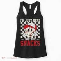 Funny Baseball Lover I'm Just Here For The Snacks Women's Tank Top thumb 0