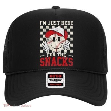 Funny Baseball Lover I'm Just Here For The Snacks Hat