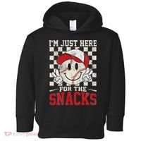 Funny Baseball Lover I'm Just Here For The Snacks Toddler Hoodie thumb 0
