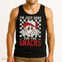 Funny Baseball Lover I'm Just Here For The Snacks Tank Top thumb 3