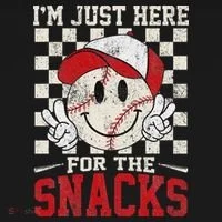 Funny Baseball Lover I'm Just Here For The Snacks Tank Top thumb 6