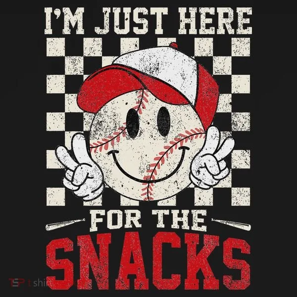 Funny Baseball Lover I'm Just Here For The Snacks Tank Top