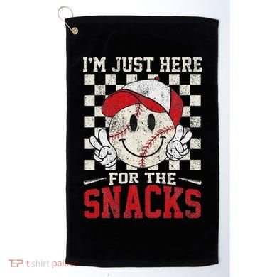 Funny Baseball Lover I'm Just Here For The Snacks Golf Towel