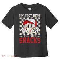 Funny Baseball Lover I'm Just Here For The Snacks Toddler T-Shirt thumb 0