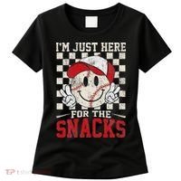 Funny Baseball Lover I'm Just Here For The Snacks Women's T-Shirt thumb 0