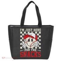 Funny Baseball Lover I'm Just Here For The Snacks Tote Bag thumb 0