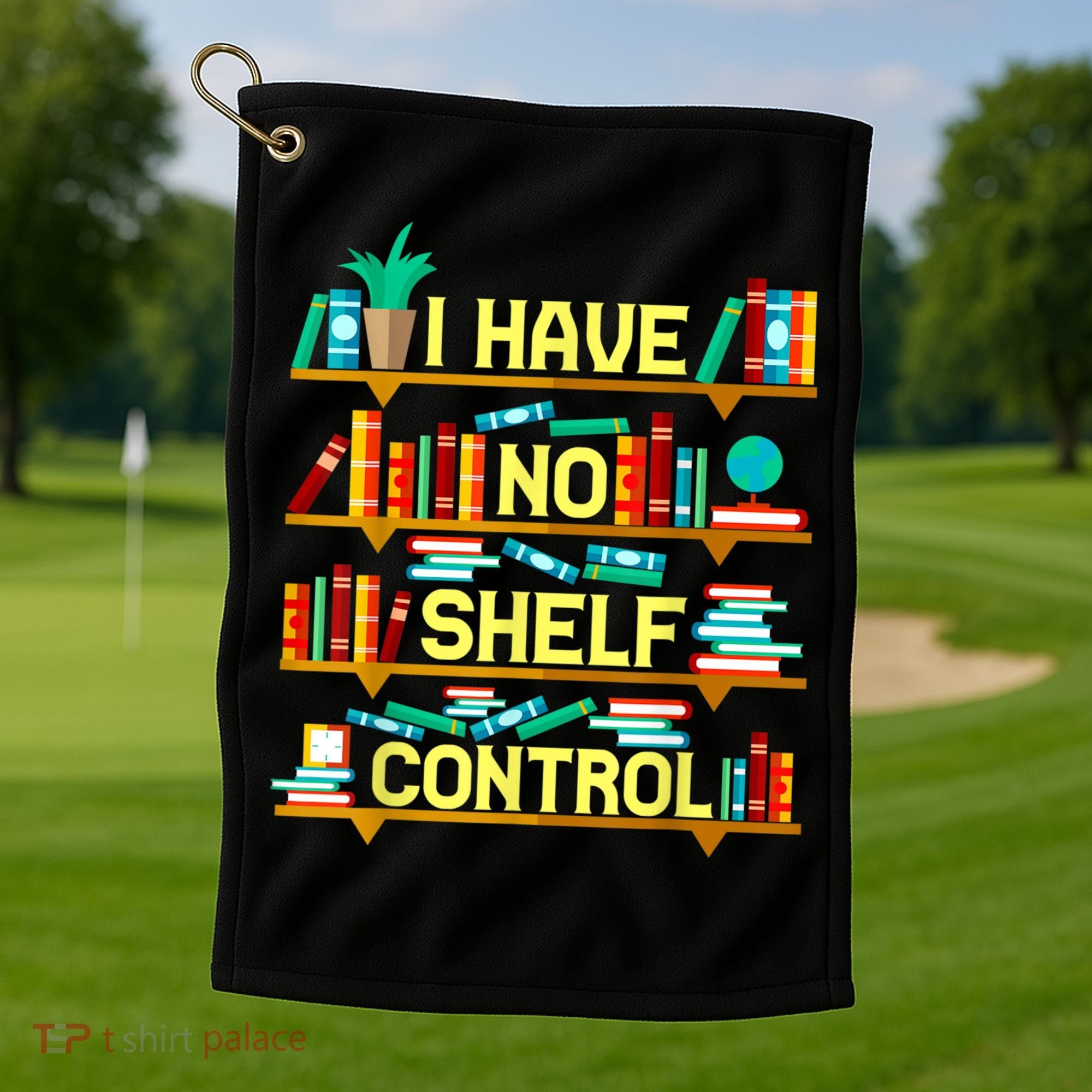 Funny Book Lover Book Club Group Reading Librarian Pun Golf Towel