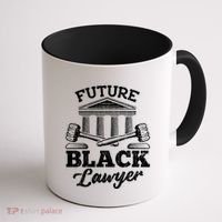Future Black Lawyer Funny Attorney Law School Graphic Gift Coffee Mug thumb 1
