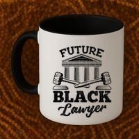 Future Black Lawyer Funny Attorney Law School Graphic Gift Coffee Mug thumb 2