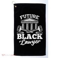 Future Black Lawyer Funny Attorney Law School Graphic Gift Golf Towel thumb 0