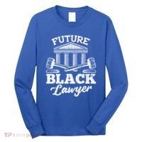 Future Black Lawyer Funny Attorney Law School Graphic Gift Long Sleeve Shirt thumb 0