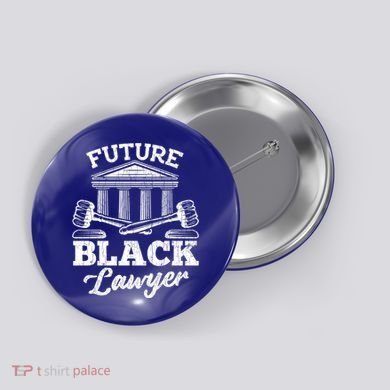 Future Black Lawyer Funny Attorney Law School Graphic Gift Button
