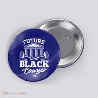 Future Black Lawyer Funny Attorney Law School Graphic Gift Button thumb 0