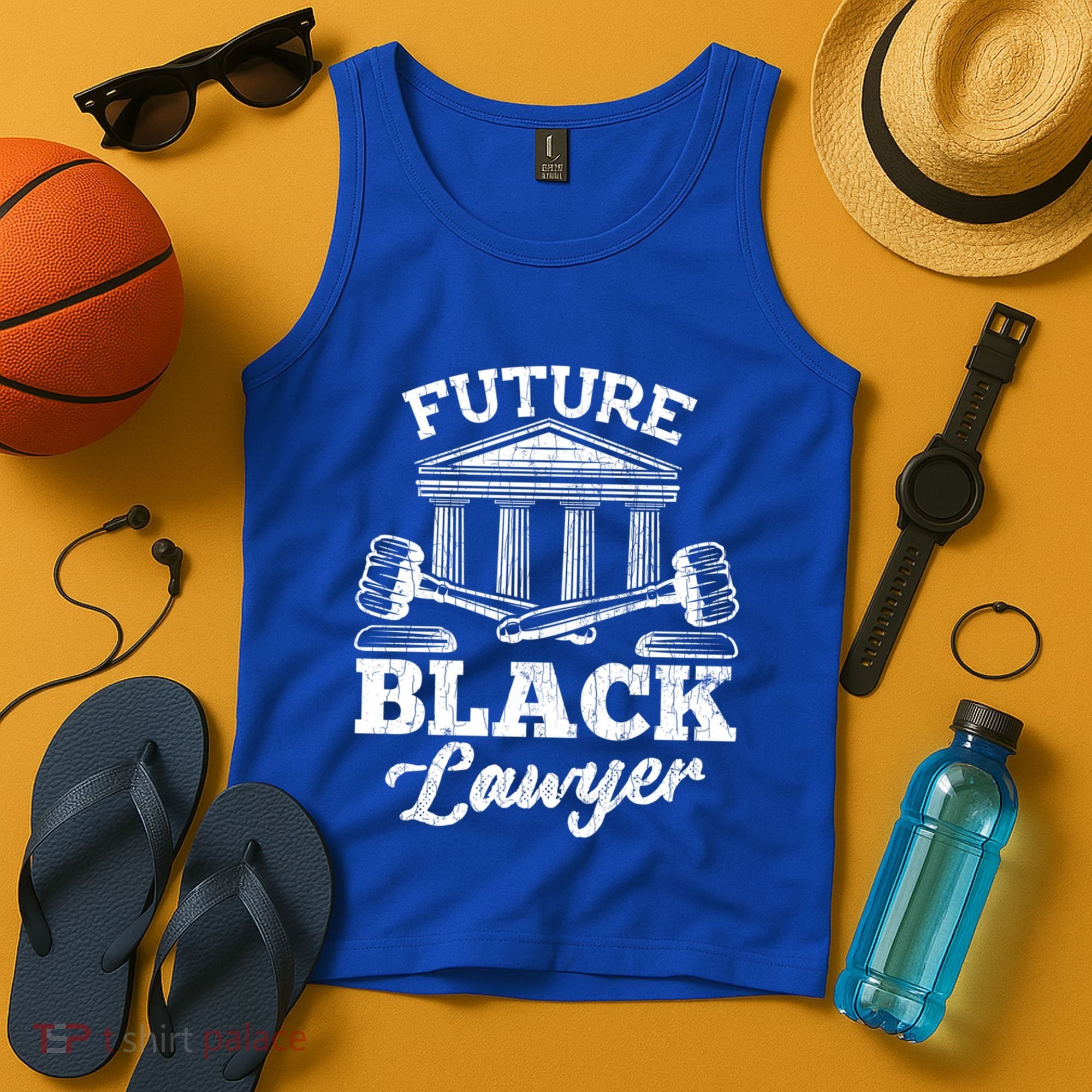 Future Black Lawyer Funny Attorney Law School Graphic Gift Tank Top
