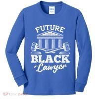 Future Black Lawyer Funny Attorney Law School Graphic Gift Kids Long Sleeve Shirt thumb 0
