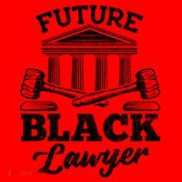 Future Black Lawyer Funny Attorney Law School Graphic Gift Santa Hat thumb 1