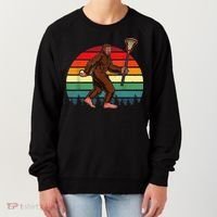 Funny Bigfoot Lacrosse Lax Sasquatch Lacrosse Team Player Women's Sweatshirt thumb 0