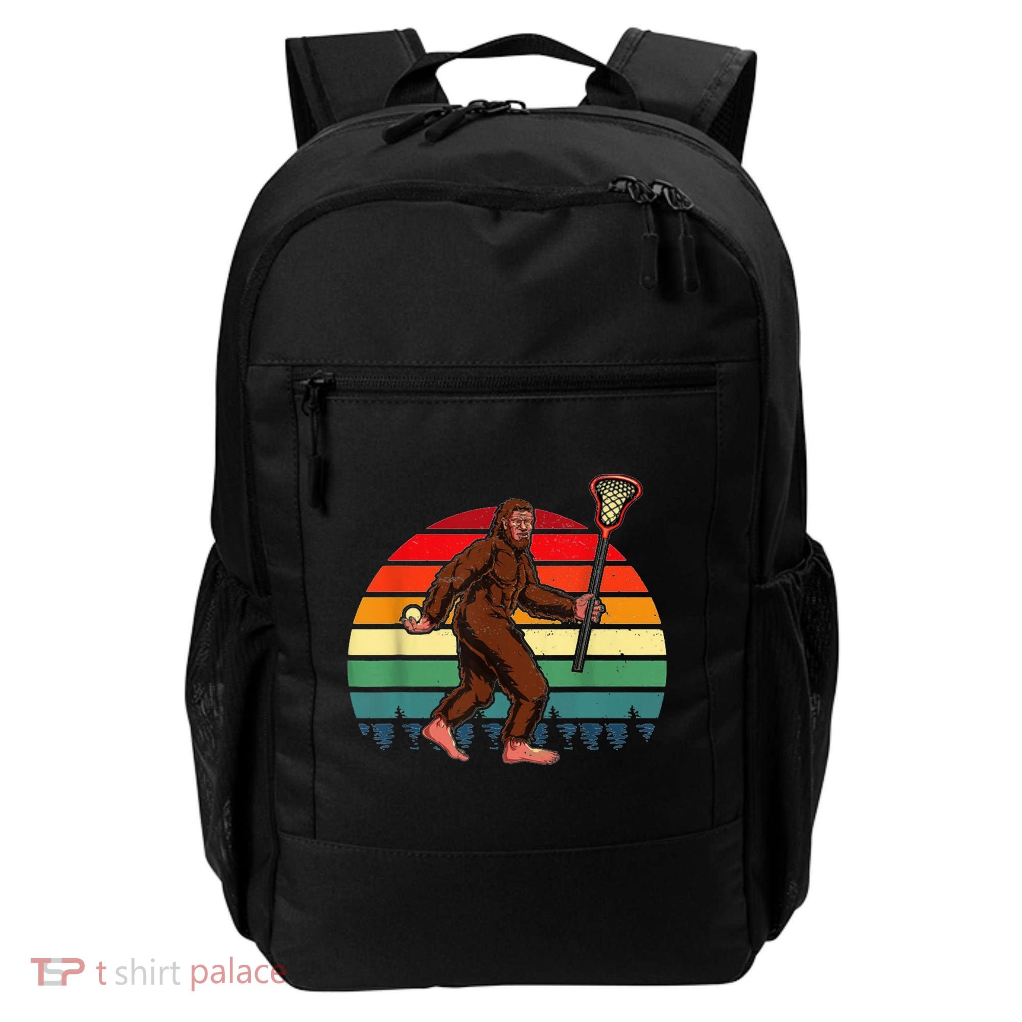 Funny Bigfoot Lacrosse Lax Sasquatch Lacrosse Team Player Backpack