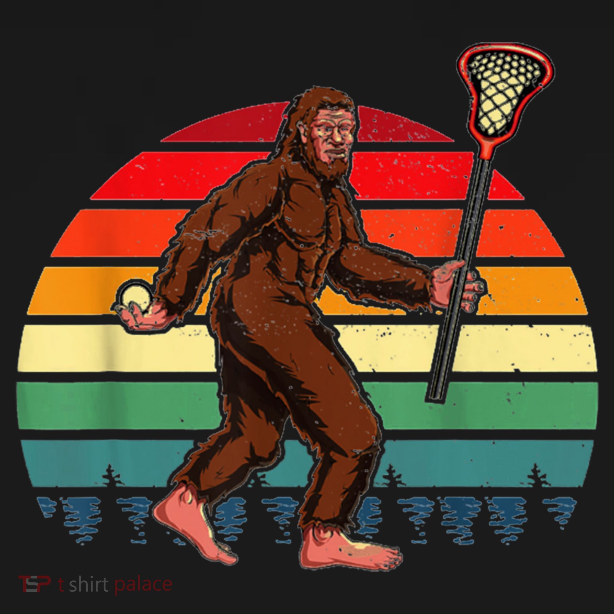 Funny Bigfoot Lacrosse Lax Sasquatch Lacrosse Team Player Toddler Hoodie