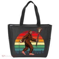 Funny Bigfoot Lacrosse Lax Sasquatch Lacrosse Team Player Tote Bag thumb 0