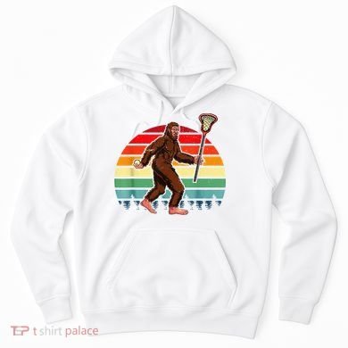 Funny Bigfoot Lacrosse Lax Sasquatch Lacrosse Team Player Hoodie