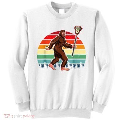 Funny Bigfoot Lacrosse Lax Sasquatch Lacrosse Team Player Sweatshirt