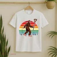 Funny Bigfoot Lacrosse Lax Sasquatch Lacrosse Team Player T-Shirt thumb 2