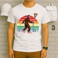 Funny Bigfoot Lacrosse Lax Sasquatch Lacrosse Team Player T-Shirt thumb 6