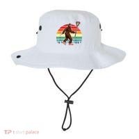 Funny Bigfoot Lacrosse Lax Sasquatch Lacrosse Team Player Bucket Hat thumb 0