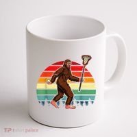 Funny Bigfoot Lacrosse Lax Sasquatch Lacrosse Team Player Coffee Mug thumb 1