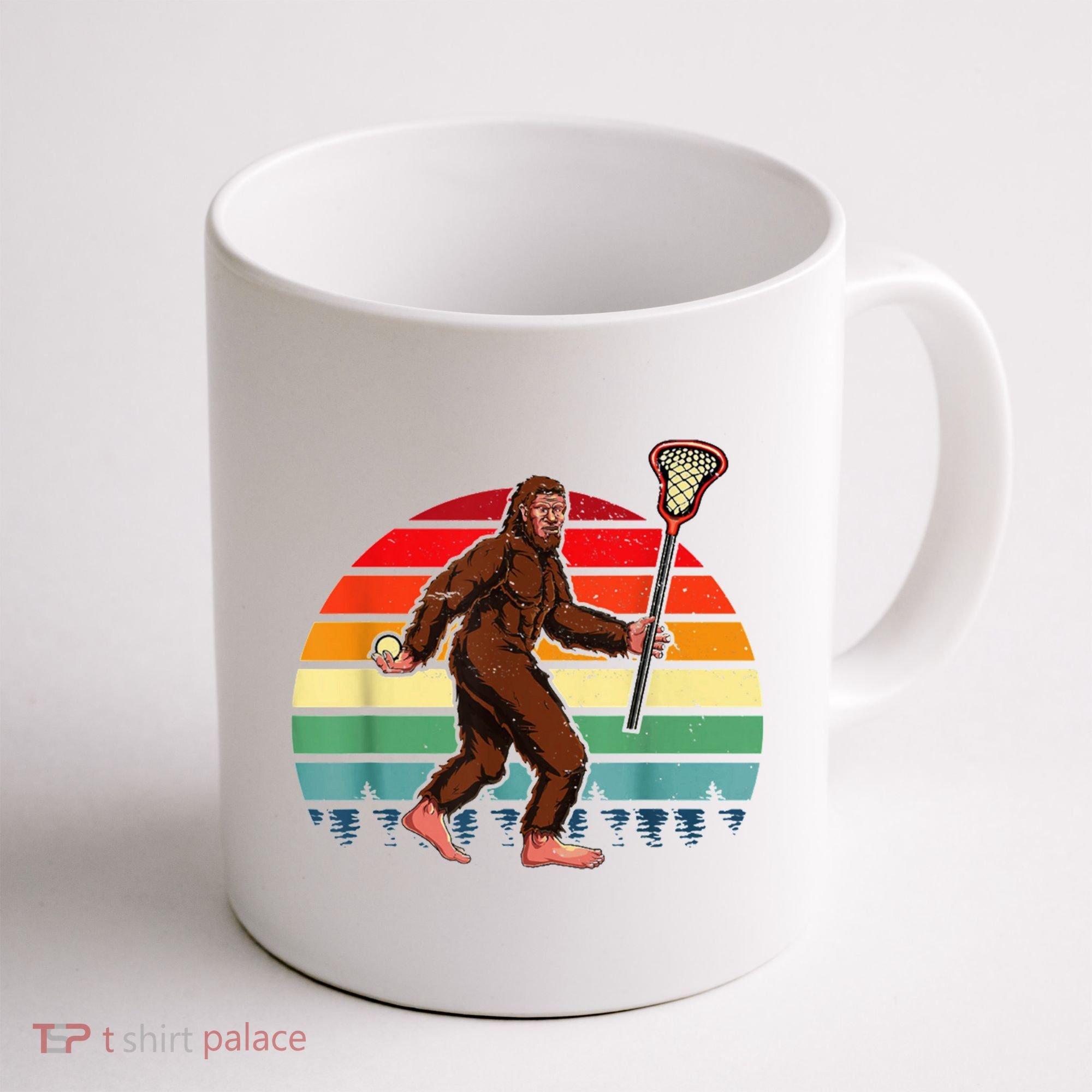 Funny Bigfoot Lacrosse Lax Sasquatch Lacrosse Team Player Coffee Mug