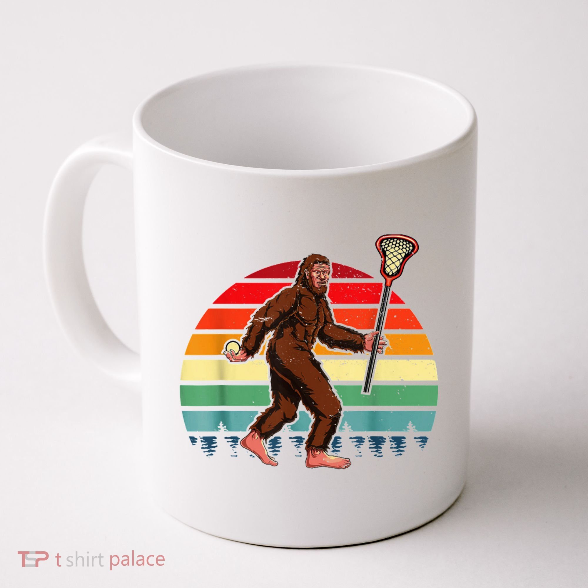 Funny Bigfoot Lacrosse Lax Sasquatch Lacrosse Team Player Coffee Mug