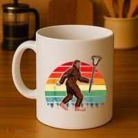 Funny Bigfoot Lacrosse Lax Sasquatch Lacrosse Team Player Coffee Mug thumb 4