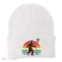 Funny Bigfoot Lacrosse Lax Sasquatch Lacrosse Team Player Beanie thumb 0