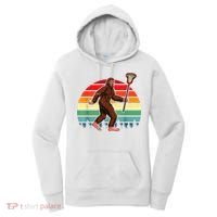 Funny Bigfoot Lacrosse Lax Sasquatch Lacrosse Team Player Women's Hoodie thumb 0
