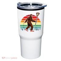 Funny Bigfoot Lacrosse Lax Sasquatch Lacrosse Team Player Tumbler thumb 0