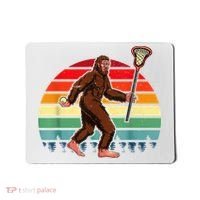 Funny Bigfoot Lacrosse Lax Sasquatch Lacrosse Team Player Mousepad thumb 0