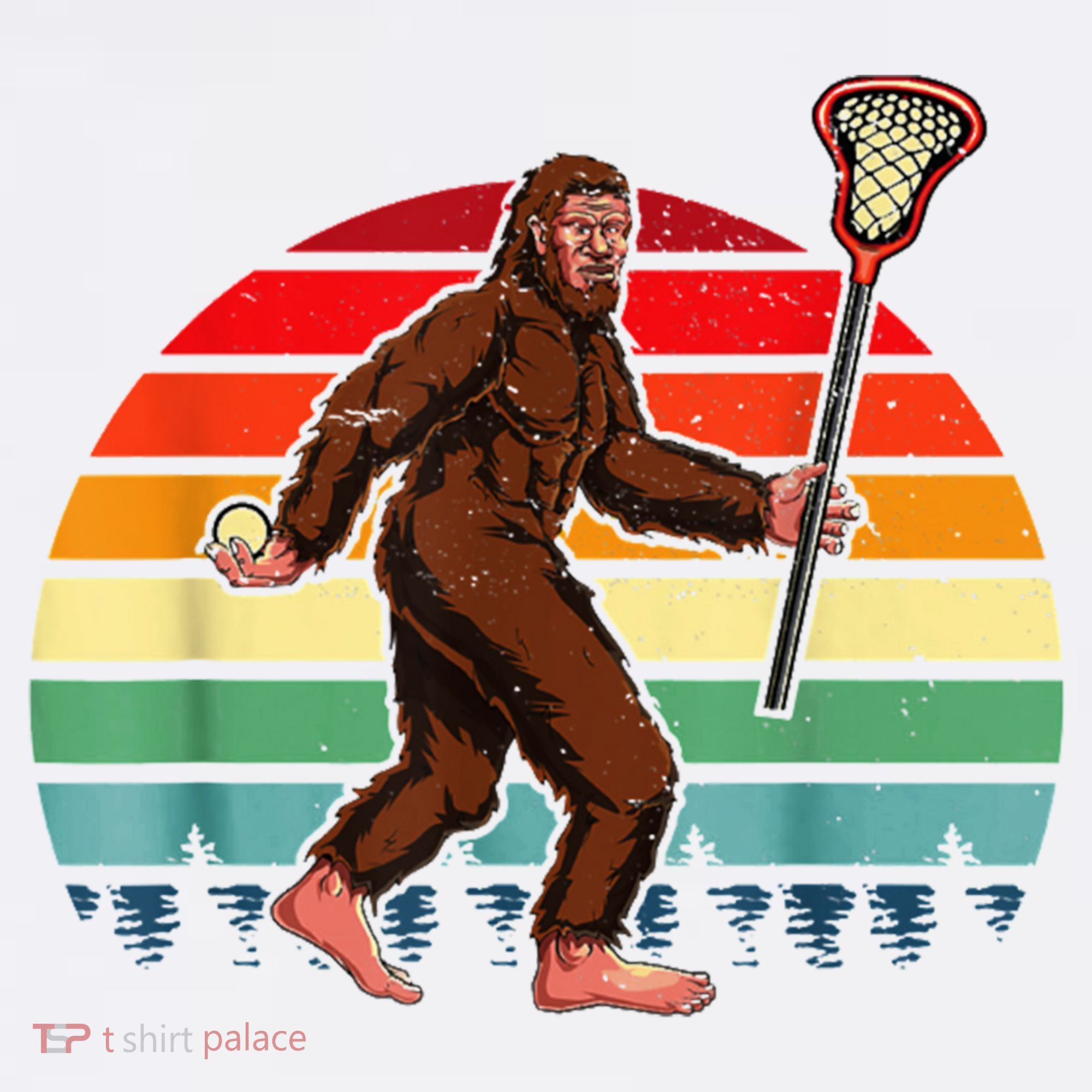 Funny Bigfoot Lacrosse Lax Sasquatch Lacrosse Team Player Women's Tank Top